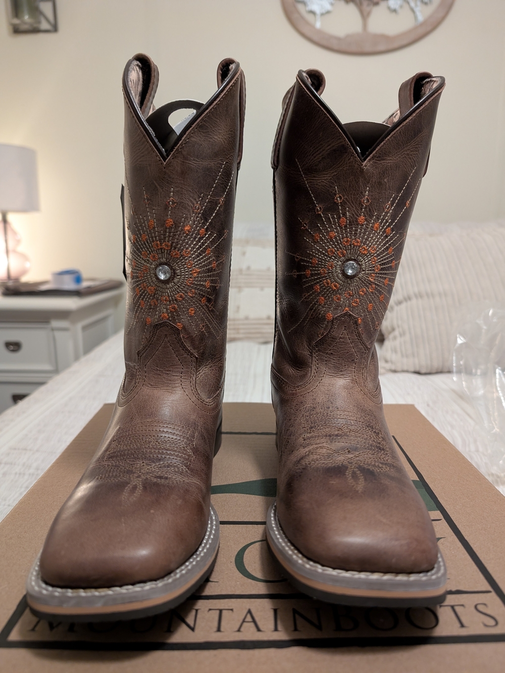Smoky Mountain Brown Sunburst Women's Western Boots NIB
